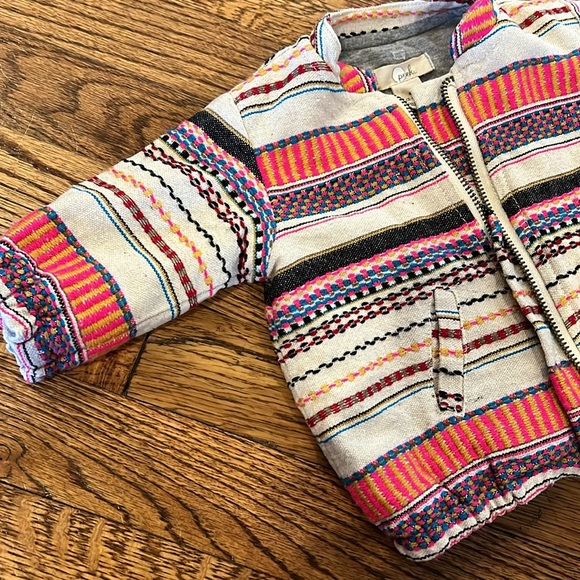 NWOT AZTEC CANVAS JACKET - SIZE 3-6M - Picture 2 of 6